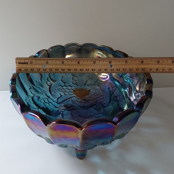 INDIANA GLASS Carnival Glass Serving Bowl - Picture 8 of 8